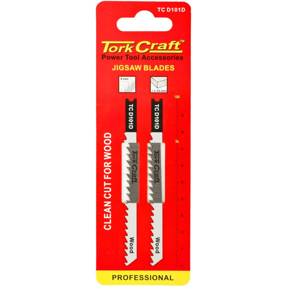 U-shank Jigsaw Blade 6tpi Wood 4mm 2pc